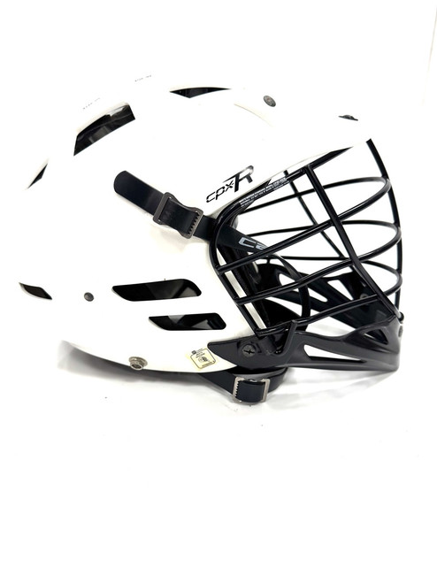 Vist Large View of Product Image Which is Used Cascade CPX R Lacrosse Helmet White One Size