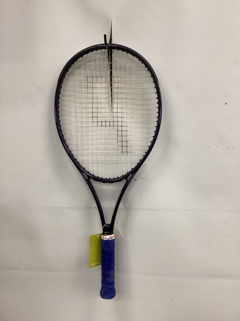 Vist Large View of Product Image Which is Used Prince TOPSPIN Adult Tennis Racquet Navy Blue 4 3/8"