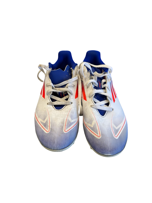 Vist Large View of Product Image Which is Used Adidas Soccer Cleats White Senior 5