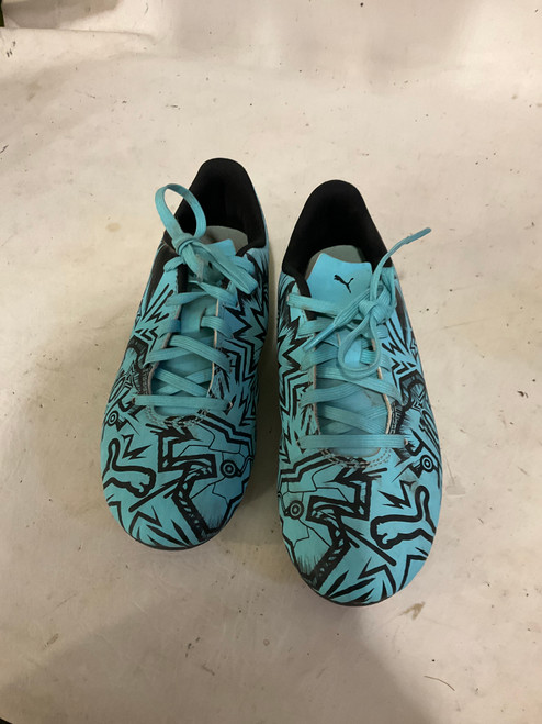 Vist Large View of Product Image Which is Used Puma Soccer Cleats Royal Blue Junior 02.5