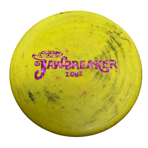 Vist Large View of Product Image Which is Used Discraft JAWBREAKER ZONE Disc Golf Mid Range Yellow