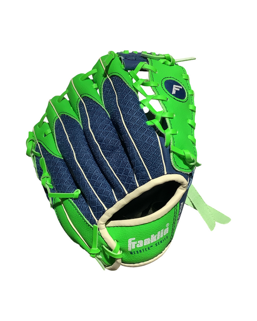 Vist Large View of Product Image Which is Used Franklin MESH BB/SB Glove RH Throw Navy Blue 9 1/2"