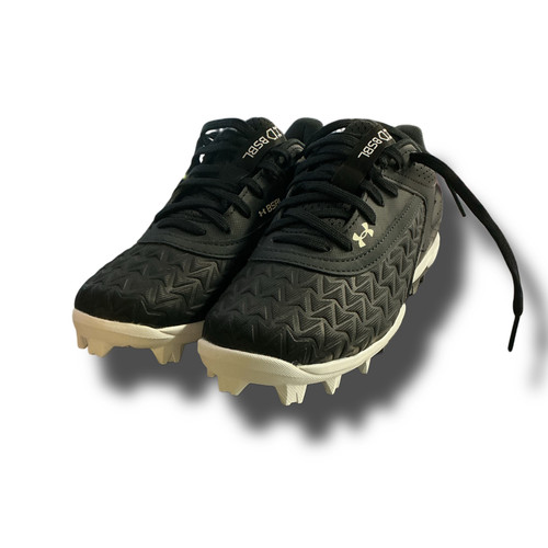 Vist Large View of Product Image Which is Used Under Armour UNDER ARMOR BSBL CLEATS BB/SB Cleats Black Junior 03.5