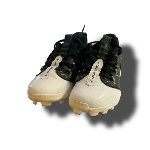 Vist Large View of Product Image Which is Used Under Armour UNDER ARMOR BH SHOW BB CLEATS BB/SB Cleats Black Junior 04.5