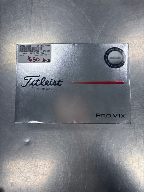 Vist Large View of Product Image Which is Brand New Titleist 2025 PRO V1X 12 Pack - Golf Balls
