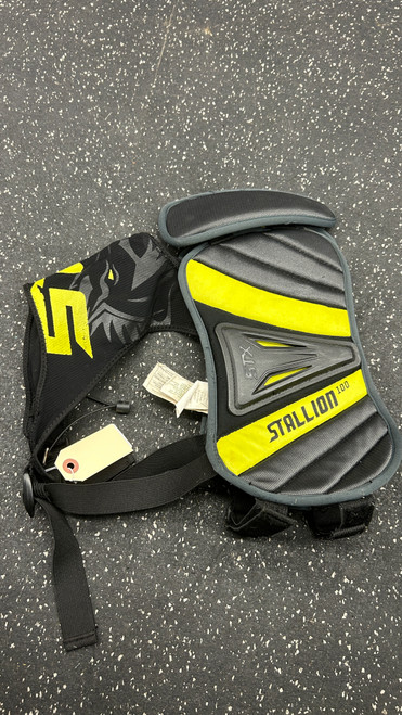 Vist Large View of Product Image Which is Used STX STALLION 100 Lacrosse Rib Pads Grey XS