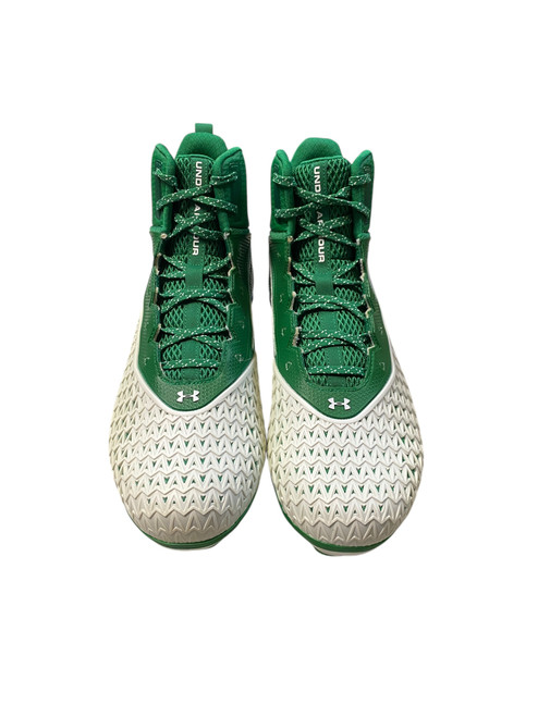 Vist Large View of Product Image Which is Used Under Armour Adult FB Cleats Green Senior 12