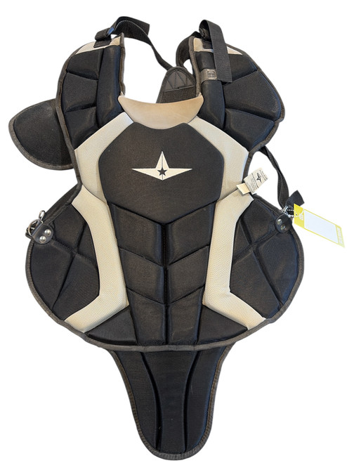 Vist Large View of Product Image Which is Used All Star CPCC1216PS-1 Catchers Chest Protector Black Intermed