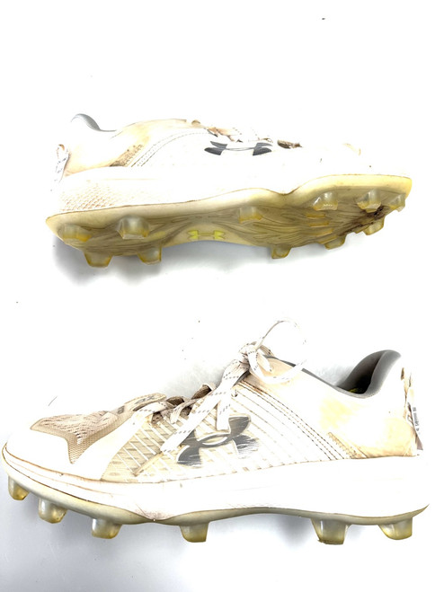 Used Under Armour ID BB/SB Cleats White Senior 7.5 11860-S000300051 Vist Large View of Product Image Which is Used Under Armour ID BB/SB Cleats White Senior 7.5