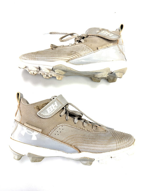 Vist Large View of Product Image Which is Used Under Armour BH BB/SB Cleats Grey Senior 6