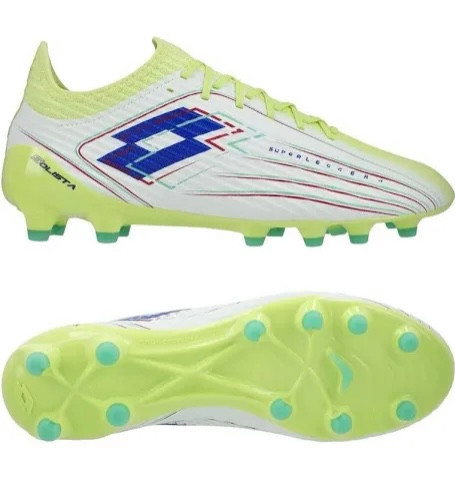 Vist Large View of Product Image Which is Lotto SOLISTA 200 VIII FG Soccer Cleats White /Optic Yellow Senior 11
