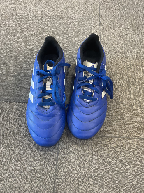 Vist Large View of Product Image Which is Used Adidas Soccer Cleats Royal Blue Junior 03.5