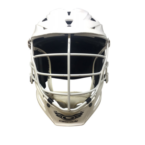 Used Cascade R ADJUSTABLE Lacrosse Helmet White One Size Vist Large View of Product Image Which is Used Cascade R ADJUSTABLE Lacrosse Helmet White One Size