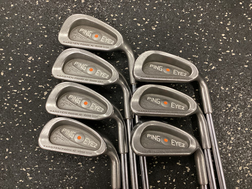 Used Ping EYE 2+ ORANGE DOT Mens Iron Set RH 3I-9I 11801-S000054447 Vist Large View of Product Image Which is Used Ping EYE 2+ ORANGE DOT Mens Iron Set RH 3I-9I