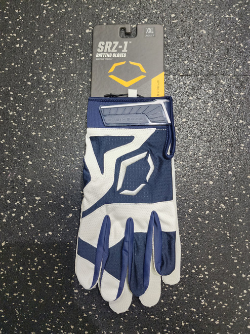 Vist Large View of Product Image Which is New Evoshield SRZ 1 BATTING GLOVE BB/SB Batting Gloves Navy 2X