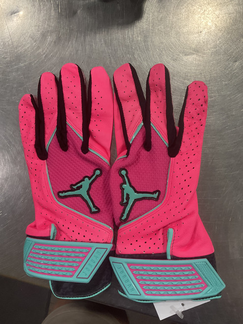 Used Jordan BB/SB Batting Gloves Pink 2X 11614-S000224272 Vist Large View of Product Image Which is Used Jordan BB/SB Batting Gloves Pink 2X