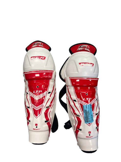 Used CCM LTP SHINGUARDS Youth Shin Guards White 11" 11682-S000122884 Vist Large View of Product Image Which is Used CCM LTP SHINGUARDS Youth Shin Guards White 11"