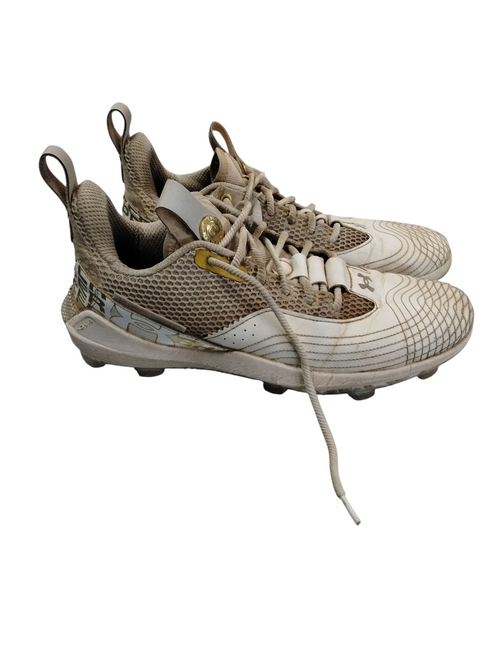 Vist Large View of Product Image Which is Used Under Armour BRYCE HARPER 3 BB/SB Cleats White Senior 11.5
