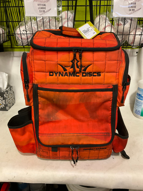 Used Dynamic Discs Disc Golf Backpack Orange 11790-S000050861 Vist Large View of Product Image Which is Used Dynamic Discs Disc Golf Backpack Orange