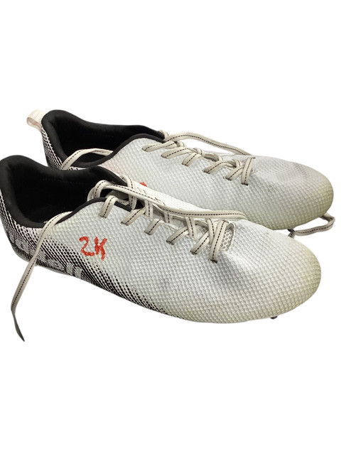 Vist Large View of Product Image Which is Used Riddell Adult FB Cleats Black And White Senior 9.5