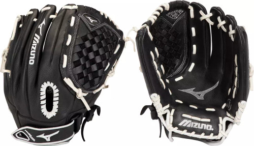 NEW Mizuno PROSPECT SELECT RH Throw Fastpitch Gloves Black 12" 11890-S000135916 Vist Large View of Product Image Which is NEW Mizuno PROSPECT SELECT RH Throw Fastpitch Gloves Black 12"
