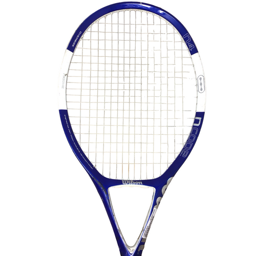 Vist Large View of Product Image Which is Used Wilson NCODE N4 Adult Tennis Racquet White 4 1/2"