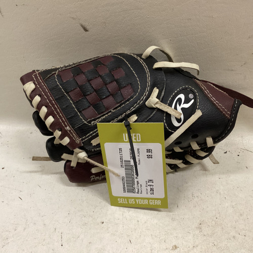 Vist Large View of Product Image Which is Used Rawlings PL90MB BB/SB Glove LH Throw Black 9"