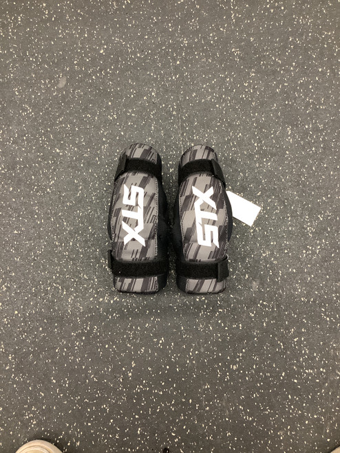 Vist Large View of Product Image Which is Used STX STALLION 75 Lacrosse Arm Pads/Guards Black SM