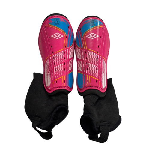 Vist Large View of Product Image Which is Used Umbro Soccer Shin Guards Youth Pink XS
