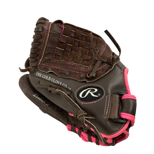 Vist Large View of Product Image Which is Used Rawlings FASTPITCH LH Throw Fastpitch Gloves Brown 12"
