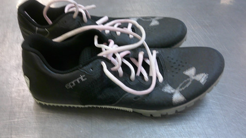 Vist Large View of Product Image Which is Used Under Armour Track & Field Cleats Adult Black Senior 12