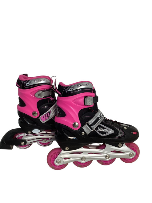 Vist Large View of Product Image Which is Used XINO SPORTS ROLLER BLADES Junior Roller Quad Skates Black Adjustable