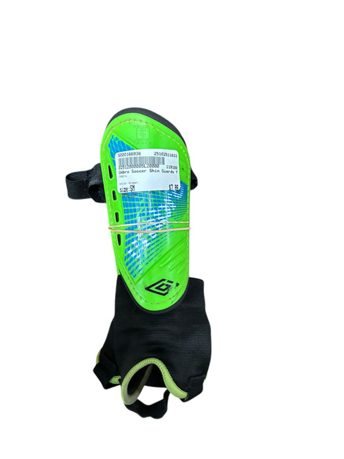 Used Umbro Soccer Shin Guards Youth Green SM 11833-S000166936 Vist Large View of Product Image Which is Used Umbro Soccer Shin Guards Youth Green SM