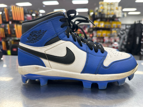 Vist Large View of Product Image Which is Used Nike AIR JORDAN 1 RETRO BB/SB Cleats Black And Navy Blue Adult 7.5