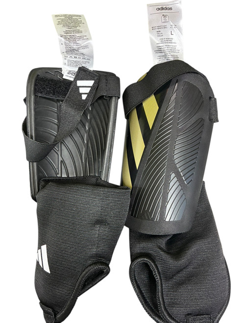 Vist Large View of Product Image Which is Used Adidas Soccer Shin Guards Adult Black SM