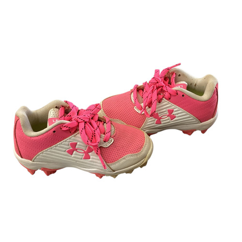 Used Under Armour LEADOFF BB CLEATS BB/SB Cleats Pink Youth 10.0 11760-S000083622 Vist Large View of Product Image Which is Used Under Armour LEADOFF BB CLEATS BB/SB Cleats Pink Youth 10.0