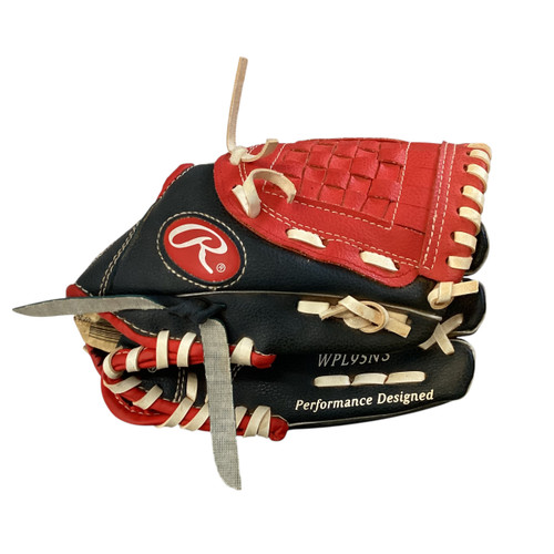 Vist Large View of Product Image Which is Used Rawlings WPL95NS BB/SB Glove T-ball Navy Blue 10"