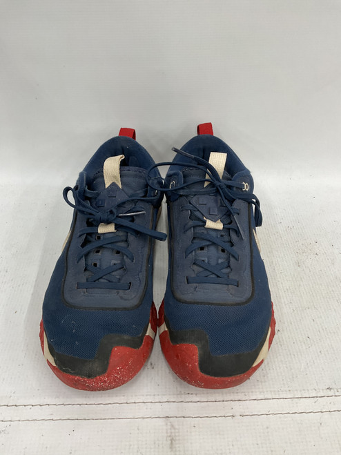 Used Nike AIR BB/SB Cleats White/Red/Navy Youth 09.0 11871-S000023759 Vist Large View of Product Image Which is Used Nike AIR BB/SB Cleats White/Red/Navy Youth 09.0