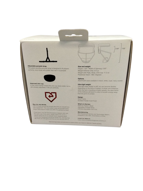 Used RIP-IT DEFENSE BB/SB Fielders Mask Royal Blue One Size 11866-S000030352 Vist Large View of Product Image Which is Used RIP-IT DEFENSE BB/SB Fielders Mask Royal Blue One Size