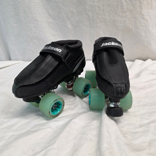 Vist Large View of Product Image Which is Used JACKSON ELITE QUAD ROLLER SKATES Senior Roller Quad Skates Black Senior 4.5