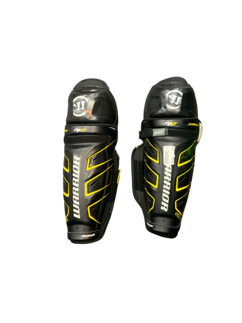Vist Large View of Product Image Which is Used Warrior DYNSATY AXLT Senior Shin Guards Black 16"