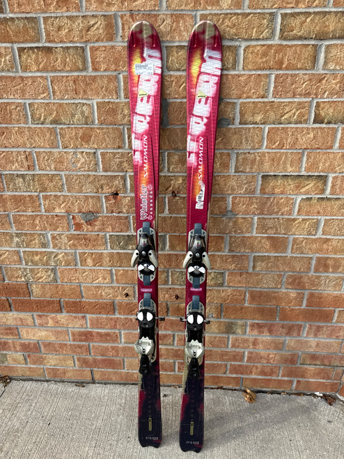 Vist Large View of Product Image Which is Used Salomon STREAM Mens DH Ski/Binding Red 155 cm