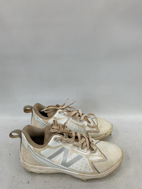 Vist Large View of Product Image Which is Used New Balance FUEL CELL BB/SB Cleats White Senior 5.5