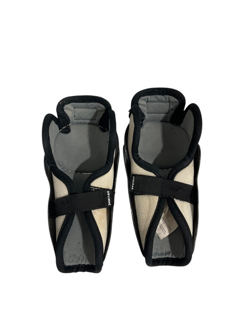 Vist Large View of Product Image Which is Used Itech 155TL Youth Shin Guards Black 7"