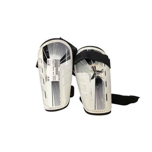 Vist Large View of Product Image Which is Used Franklin Soccer Shin Guards Youth White SM