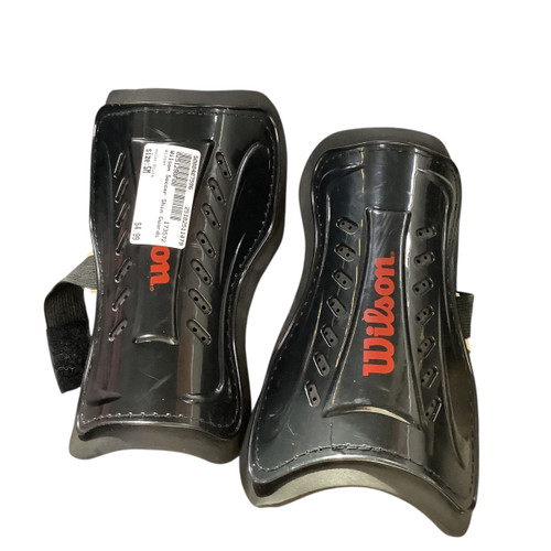 Vist Large View of Product Image Which is Used Wilson Soccer Shin Guards Youth Black SM