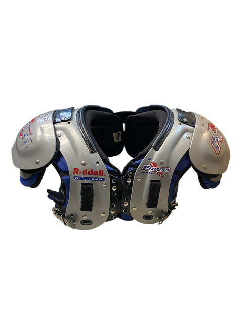 Vist Large View of Product Image Which is Used Riddell POWER FB Shoulder Pads Grey SM