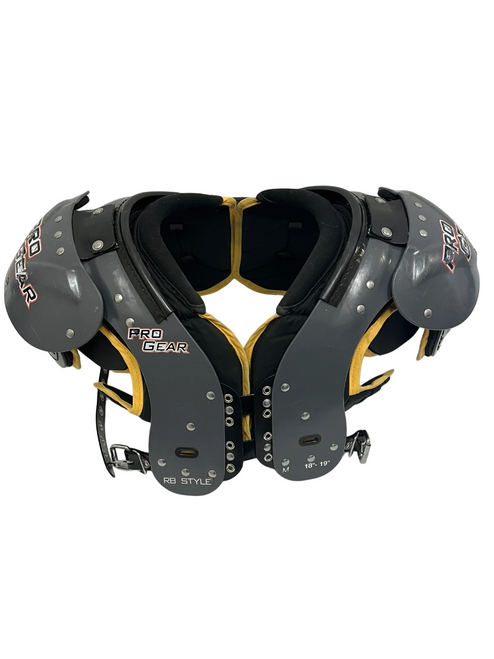 Used Schutt Pro Gear RB Adult Medium FB Shoulder Pads Grey  11692-S000143549 Vist Large View of Product Image Which is Used Schutt Pro Gear RB Adult Medium FB Shoulder Pads Grey
