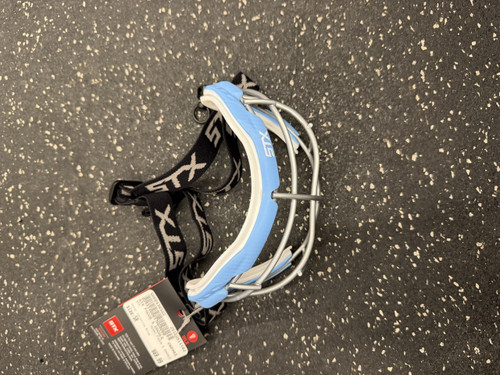 Vist Large View of Product Image Which is Used STX FOCUS S GOGGLE Lacrosse Facial Protect Carolina Blue Senior