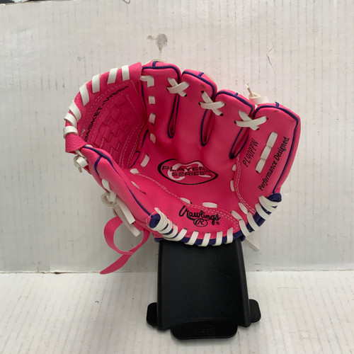Used Rawlings PL90PPW BB/SB Glove RH Throw Pink 9" 11762-S000070538 Vist Large View of Product Image Which is Used Rawlings PL90PPW BB/SB Glove RH Throw Pink 9"